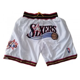 NBA Philadelphia 76ers Pantalones de Bolsillo para Hombre Blanco Swingman